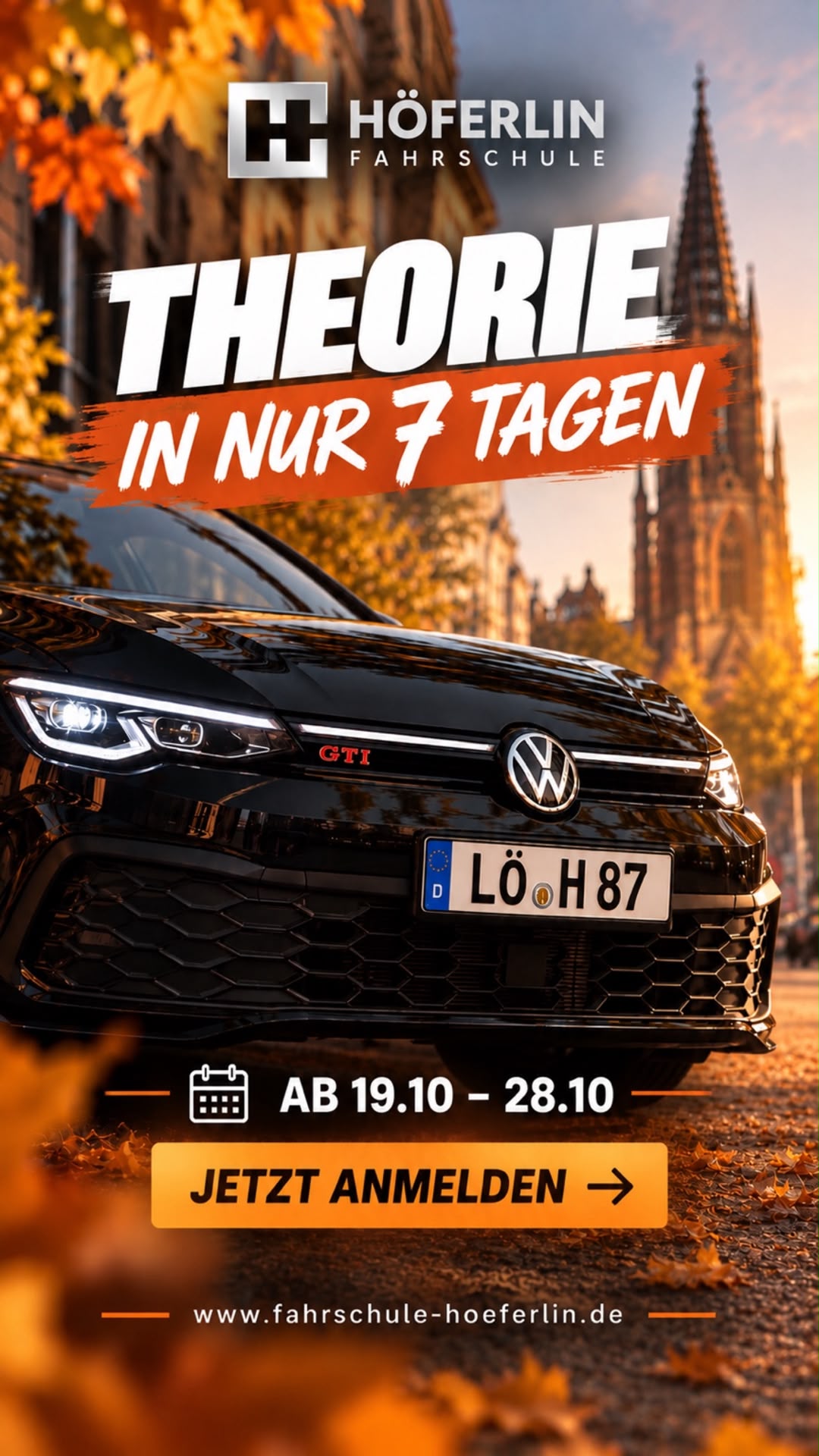 Theorie in nur 7 Tagen – 19.10 bis 28.10